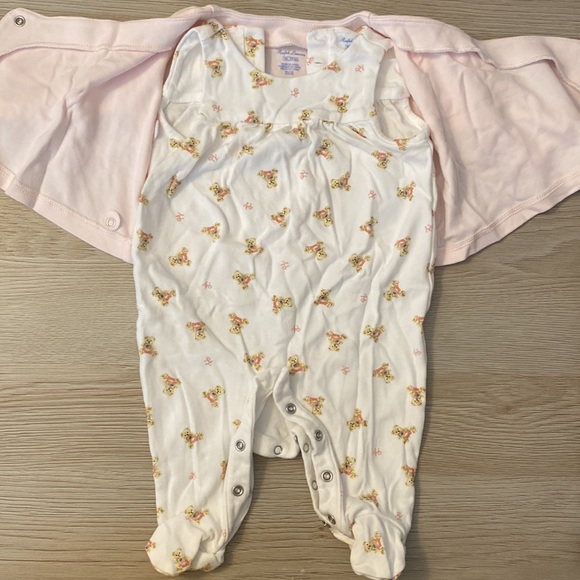 Ralph Lauren Sleeveless Footie and Sweater Set 100% Cotton 3M - Picture 8 of 11